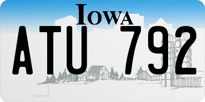 IA license plate ATU792
