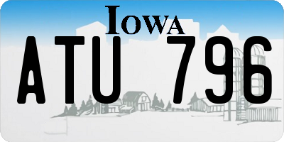 IA license plate ATU796