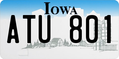 IA license plate ATU801