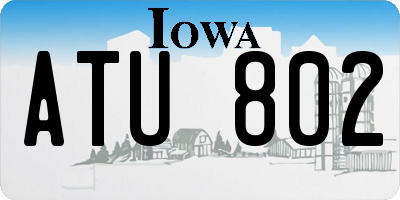 IA license plate ATU802