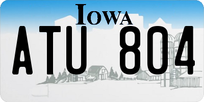 IA license plate ATU804