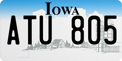 IA license plate ATU805