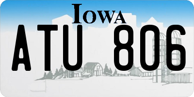 IA license plate ATU806