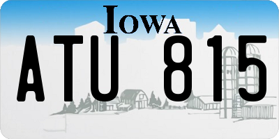 IA license plate ATU815