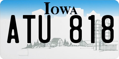 IA license plate ATU818