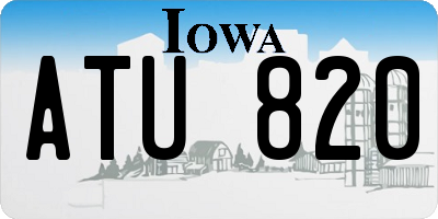 IA license plate ATU820