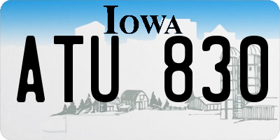 IA license plate ATU830