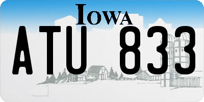 IA license plate ATU833