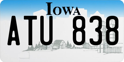 IA license plate ATU838