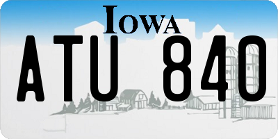 IA license plate ATU840