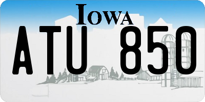 IA license plate ATU850