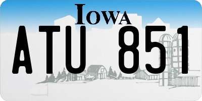 IA license plate ATU851