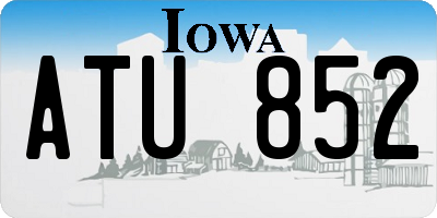 IA license plate ATU852