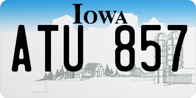 IA license plate ATU857