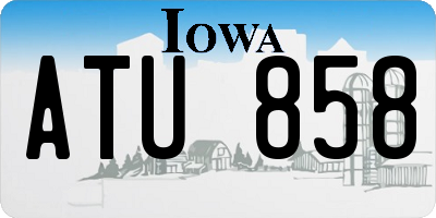 IA license plate ATU858