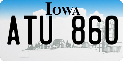 IA license plate ATU860