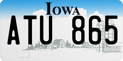 IA license plate ATU865