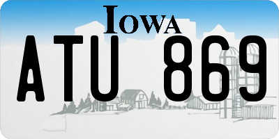 IA license plate ATU869