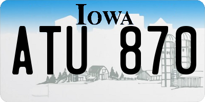 IA license plate ATU870
