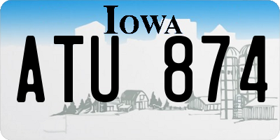 IA license plate ATU874