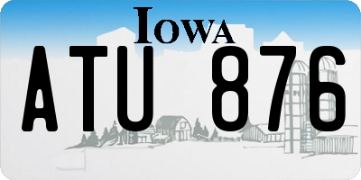 IA license plate ATU876