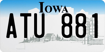 IA license plate ATU881