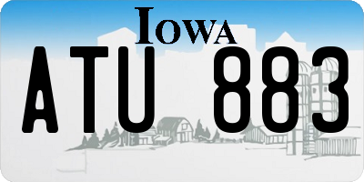 IA license plate ATU883