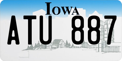IA license plate ATU887