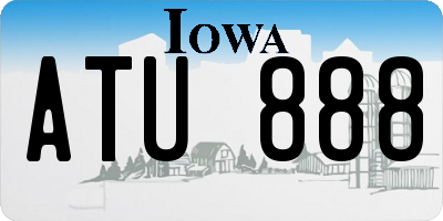 IA license plate ATU888