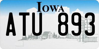 IA license plate ATU893