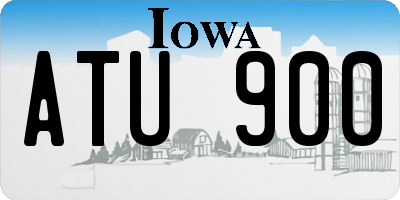 IA license plate ATU900