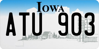 IA license plate ATU903