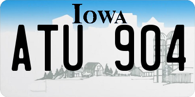 IA license plate ATU904