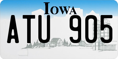 IA license plate ATU905