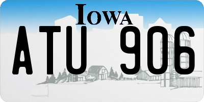 IA license plate ATU906