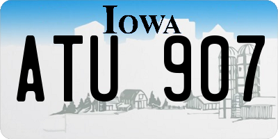 IA license plate ATU907