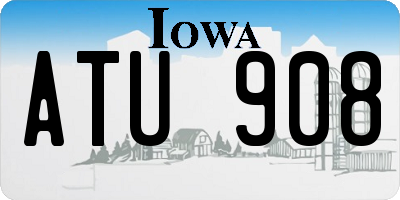 IA license plate ATU908