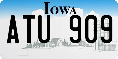IA license plate ATU909