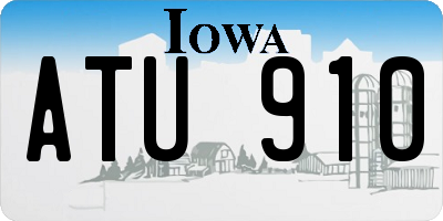 IA license plate ATU910