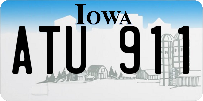 IA license plate ATU911