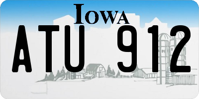 IA license plate ATU912