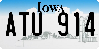 IA license plate ATU914