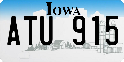 IA license plate ATU915