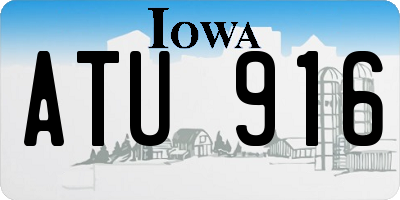 IA license plate ATU916