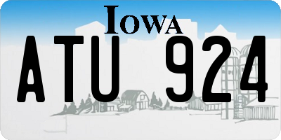 IA license plate ATU924
