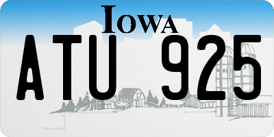 IA license plate ATU925