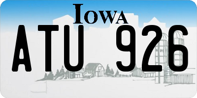 IA license plate ATU926