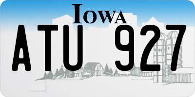 IA license plate ATU927