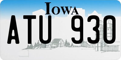 IA license plate ATU930