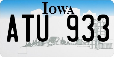 IA license plate ATU933